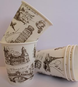 Customize logo printed coffee tea paper cups, Russia