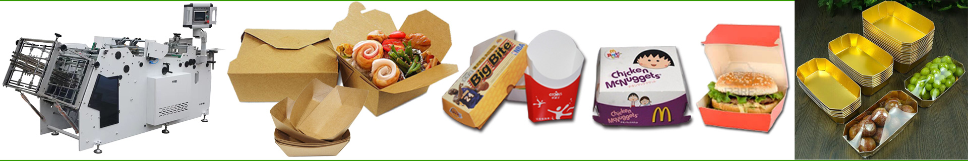 Carton erecting machine - disposable food box making machine