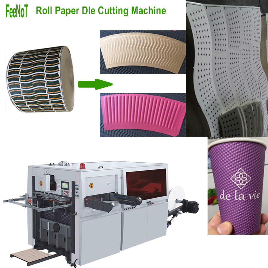 Paper cup cutting machine - cup fan blank stock die cutting