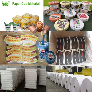 Paper cup fan - Customize logo printed cup fan blank stock