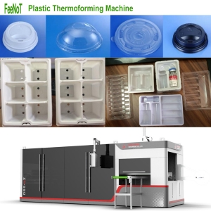 Plastic container machine - Making food box tray glass lid
