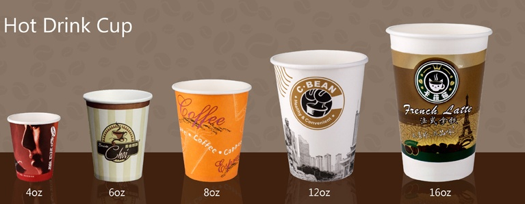 hot drinks one side pe coated paper cups