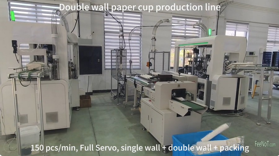 Double wall ripple paper cup production machine line 150S