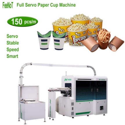 Máquina servoaccionada para fabricar vasos de papel