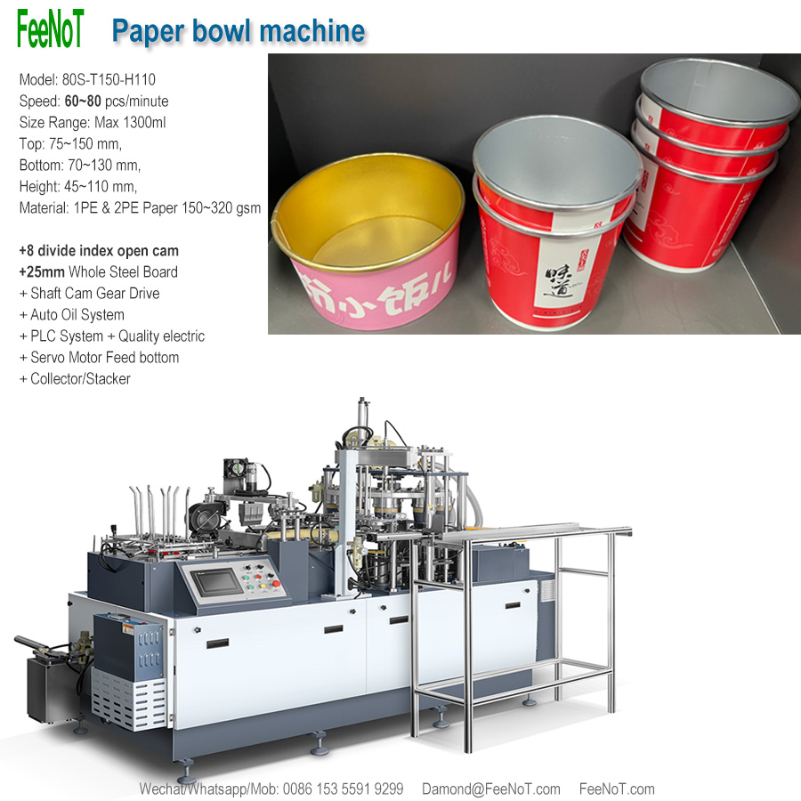 80s golden silver paper bowl machine new tech