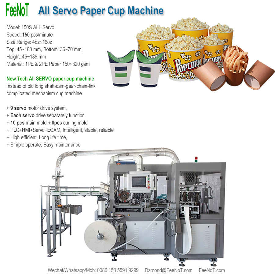 6oz coffee paper cup making machine new tech