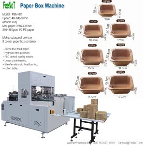 Octagonal paper container forming machine 8c new tech