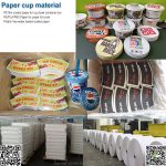material paper cup bowl container lid cover box tray PE film coated paper