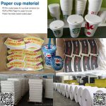 PE PBS PLA water coated plasti free paper for cup bowl container lid cover