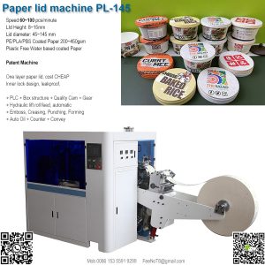 salad bowl container paper lid cover machine