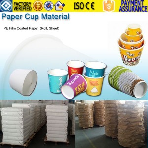 paper cup material, paper cup paper, paper cup PE coated paper