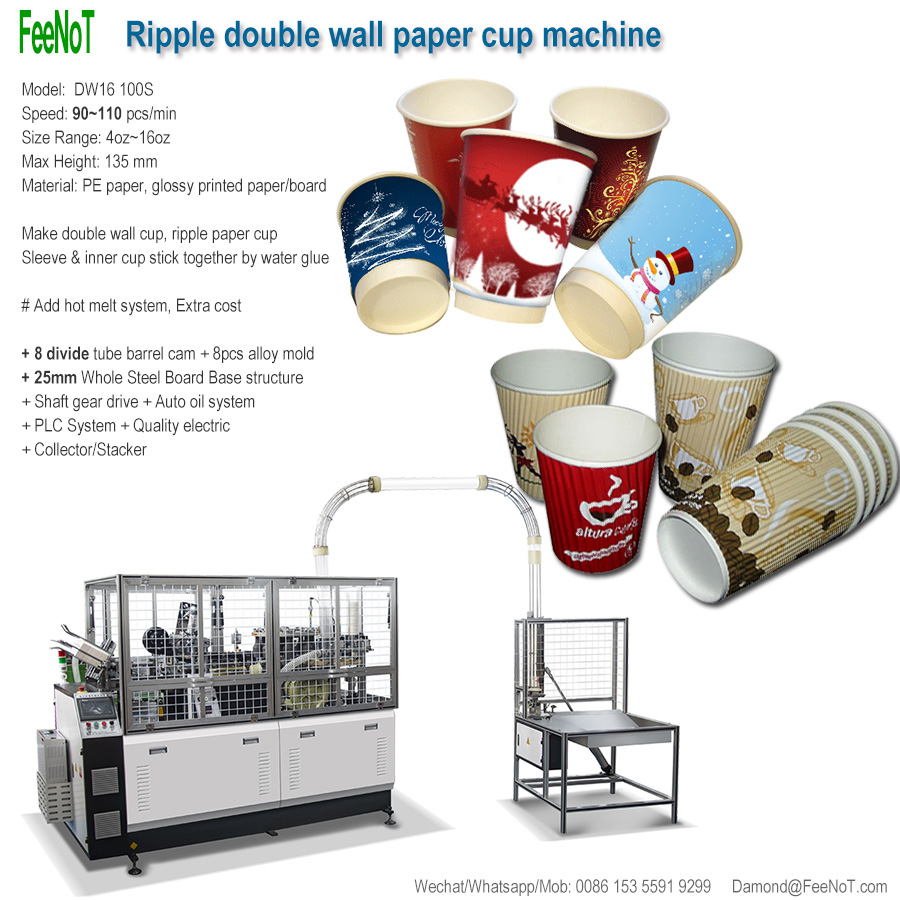 India paper cup making machine 150ml ripple new tech