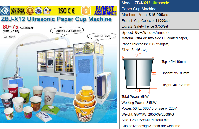 ZBJ-X12 paper cup machine video