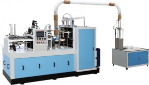 Paper cup making machine with collector