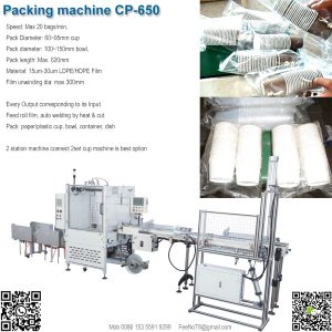 Salad paper bowl container packing machine