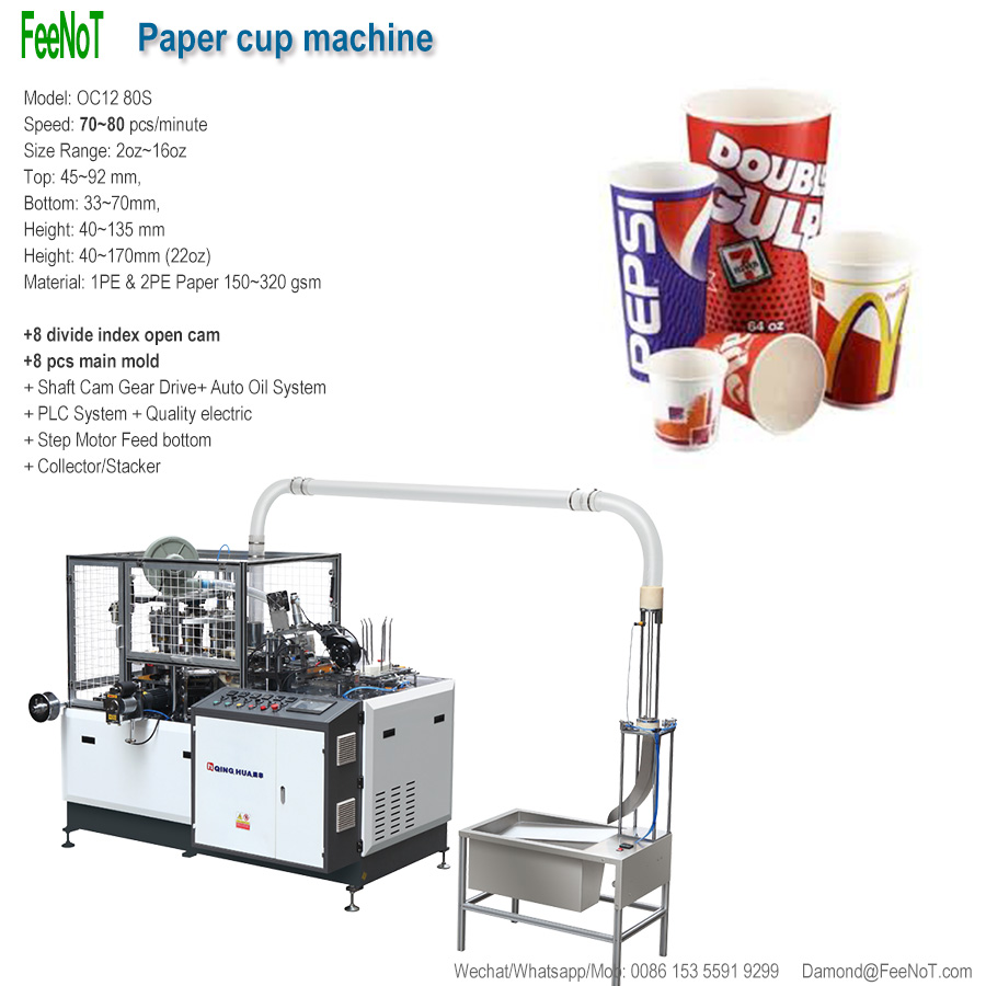 22oz paper cup forming machine new tech hot