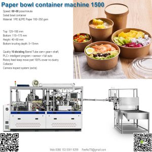 Salad paper bowl container machine 1500