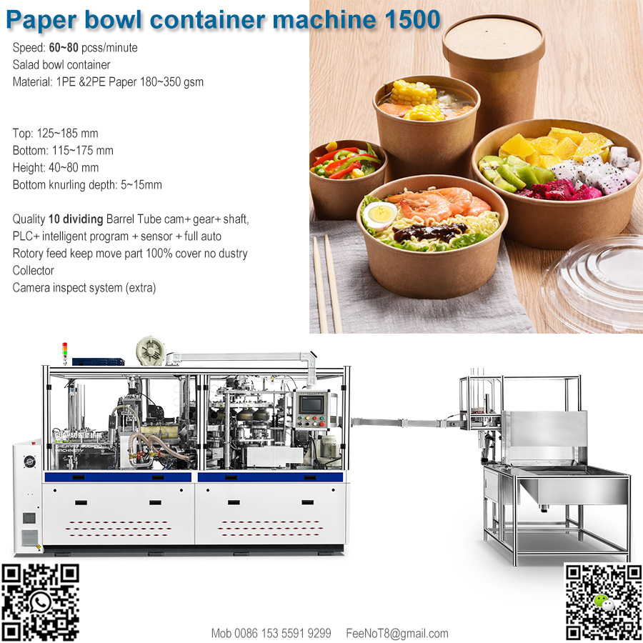 salad paper bowl container machine