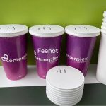 1000ml cold drinks double pe cup 111mm stackable paper lid cover machine